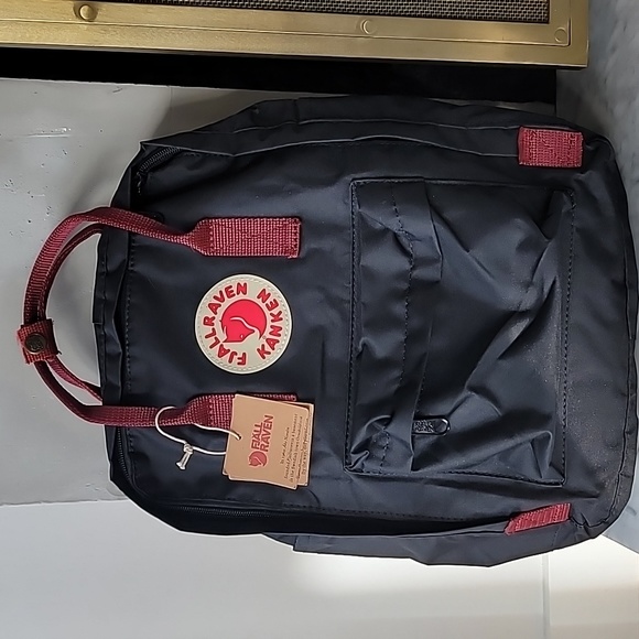 Fjallraven Handbags - Fjallraven Kanken black red new small backpack